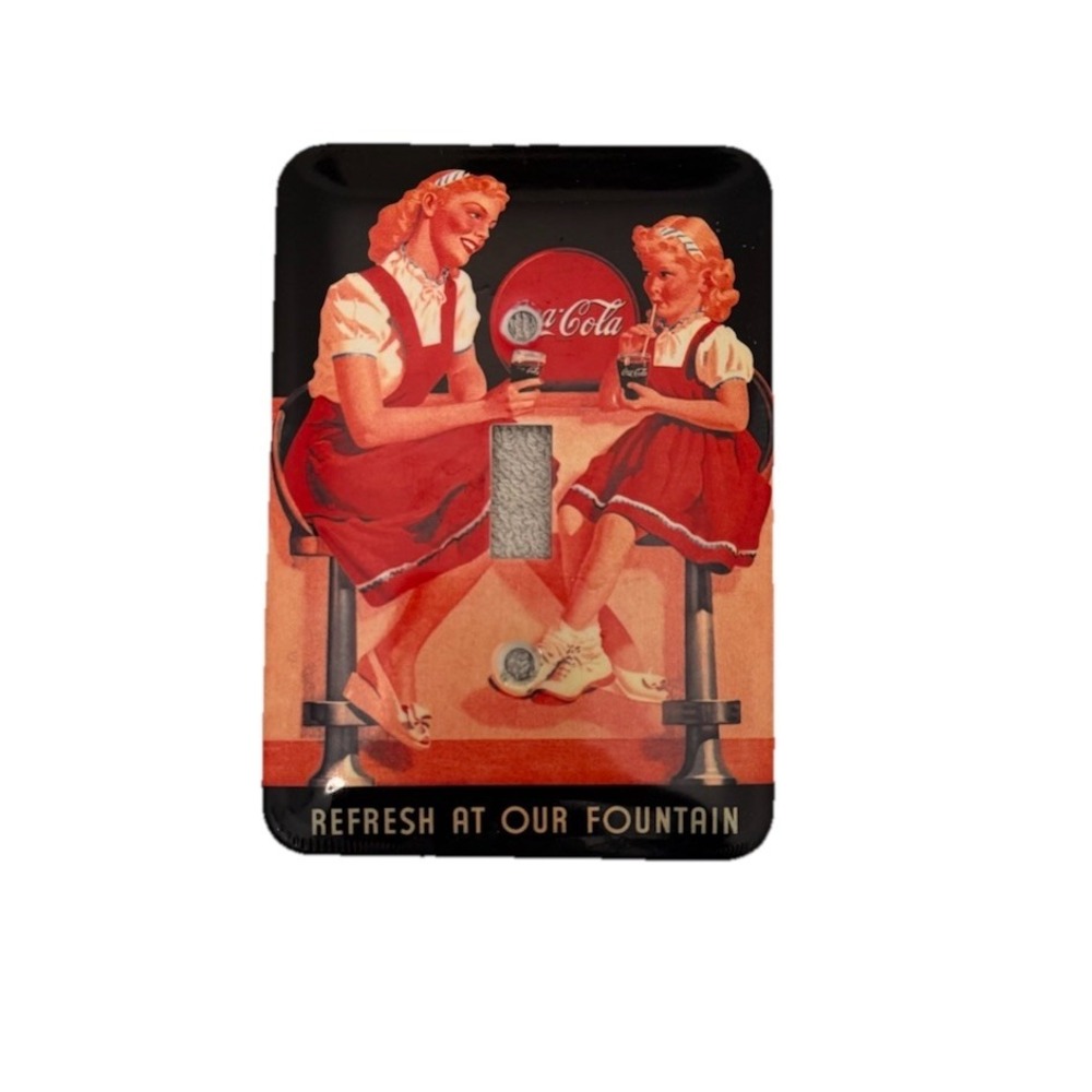 Coca-Cola Vintage Single Light Switch Cover Plate Metal
